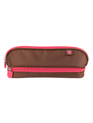 Pencil Case - Brown/Pink